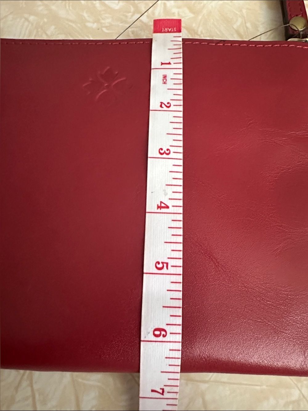 Patricia Nash Cassini Wristlet Embossed Floral Leather - Burgundy Red - Picture 5 of 7
